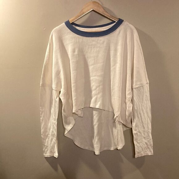 Free People Oversized Waffle Top - Picture 1 of 11